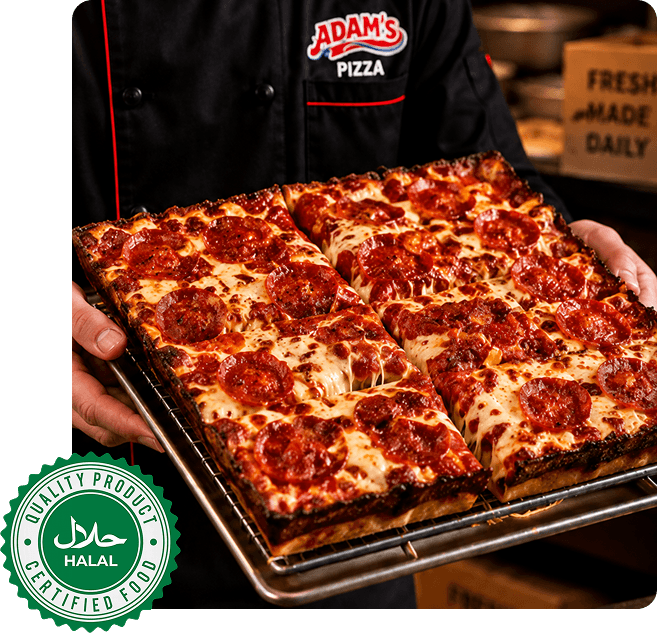 Adam's Pizza halal-certified pizza